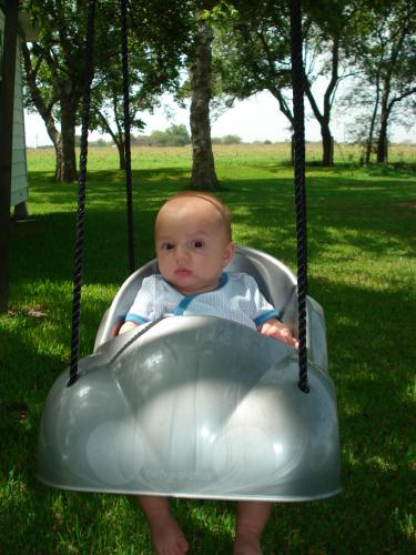 Landon 3 mo old.. loves to swing